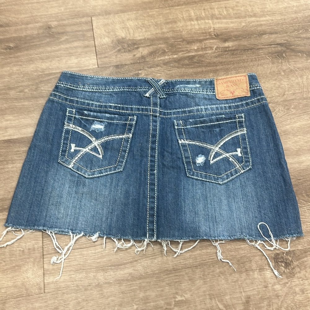 Y2K Amethyst Jean mini skirt junior size 11 - Picture 3 of 6
